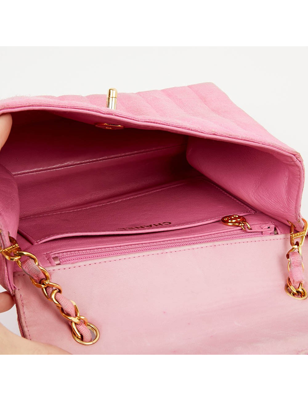 Sac CHANEL en ottoman rose