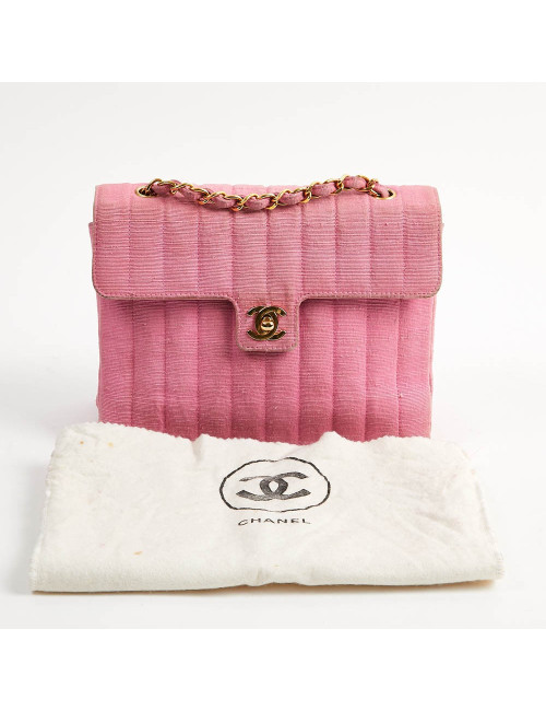 Sac CHANEL en ottoman rose