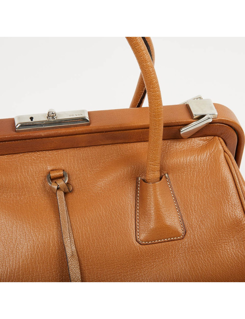 Mallette PRADA cuir beige 