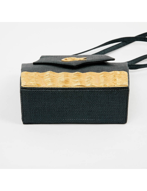 Sac CHRISTIAN LACROIX façon osier bleu