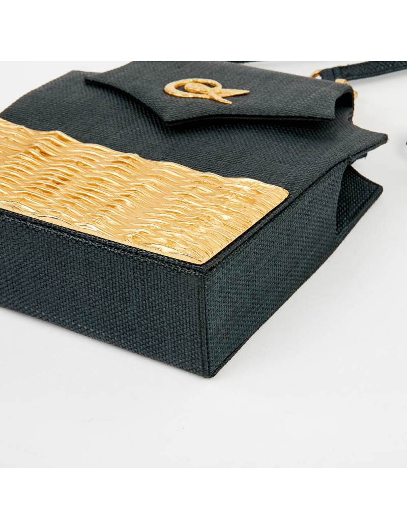 Sac CHRISTIAN LACROIX façon osier bleu