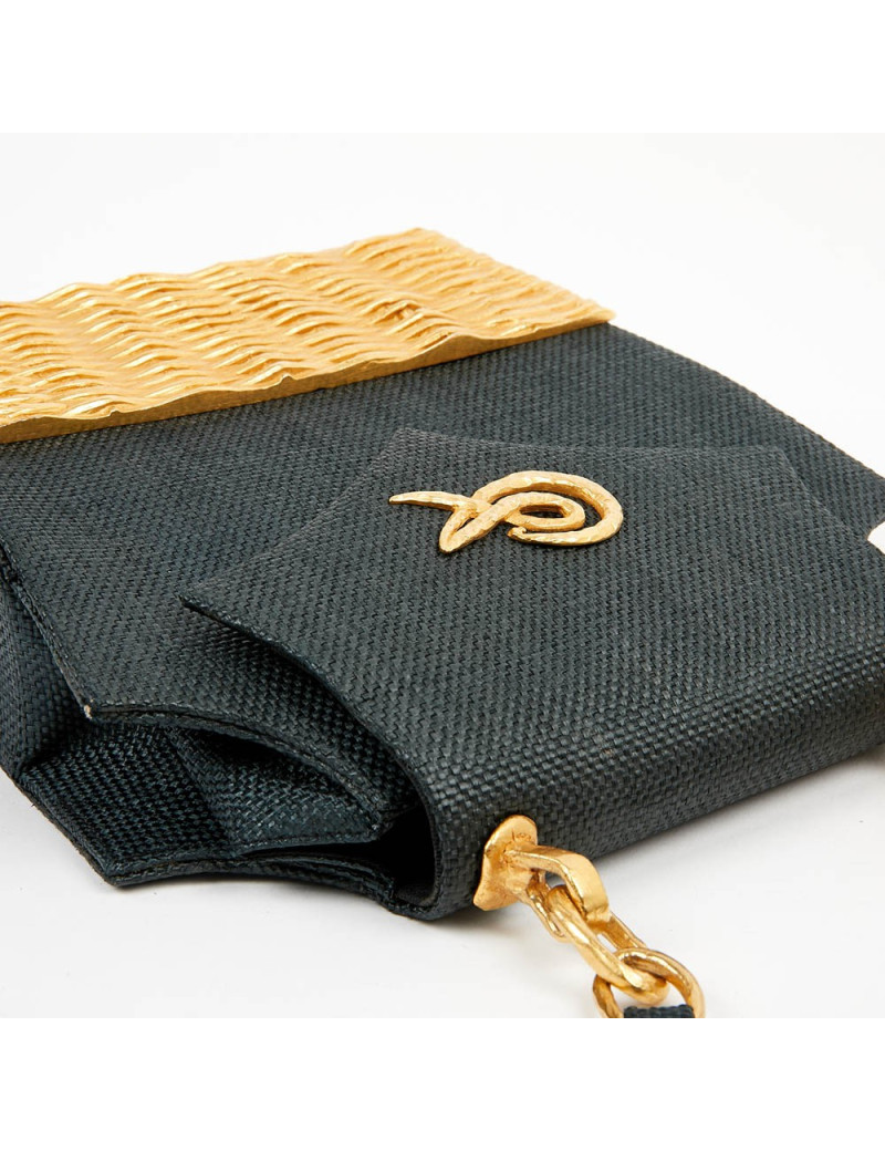 Sac CHRISTIAN LACROIX façon osier bleu