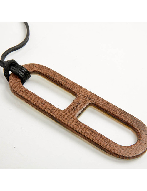 HERMES collier chaine d'ancre nacré