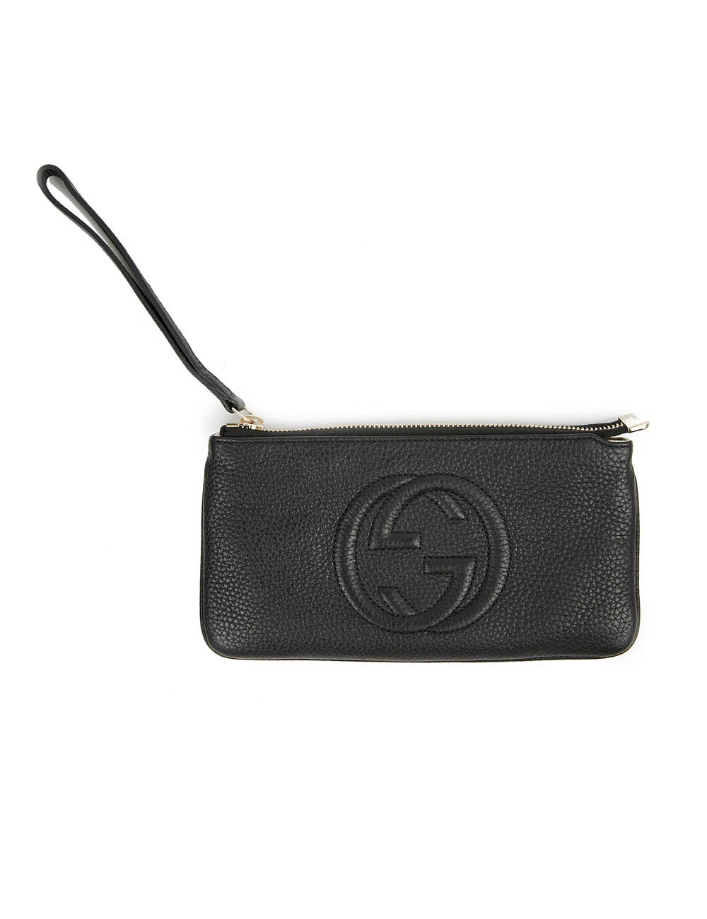 Pochette GUCCI cuir grainé noir 