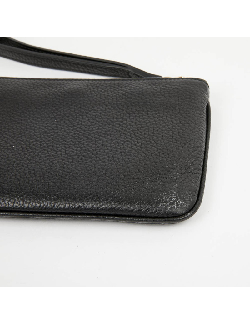 Pochette Soho GUCCI cuir grainé noir 
