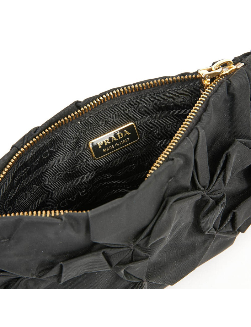 Pochette PRADA nylon noir