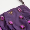 Pochette violette PRADA en soie