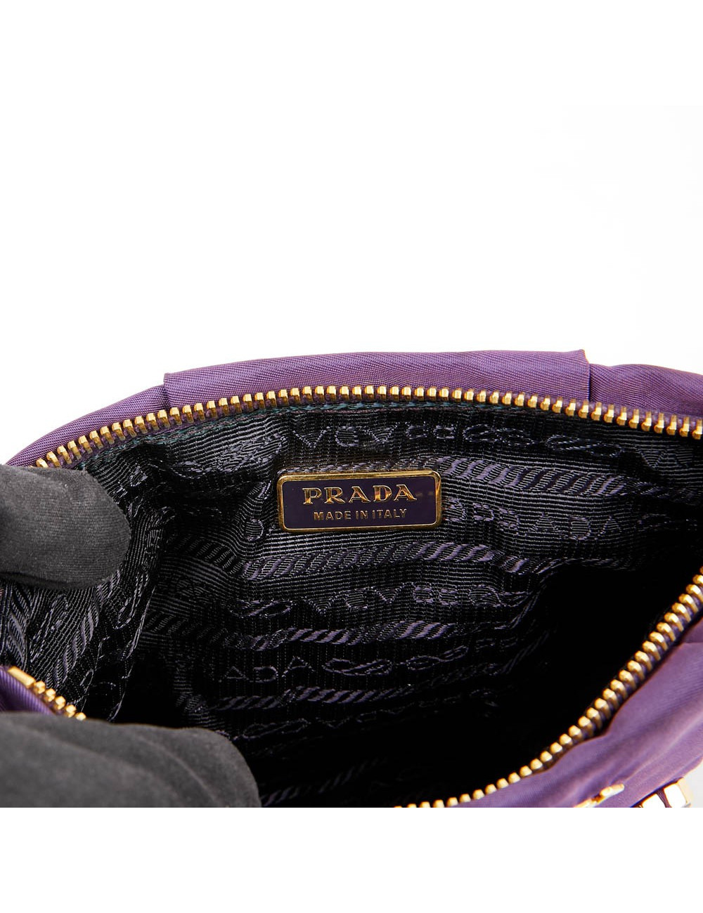 Pochette violette PRADA en soie