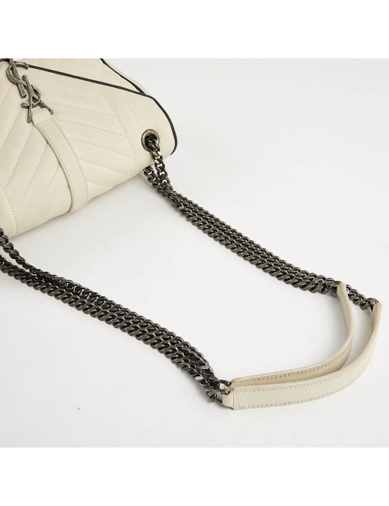 Sac enveloppe YSL beige SAINT LAURENT