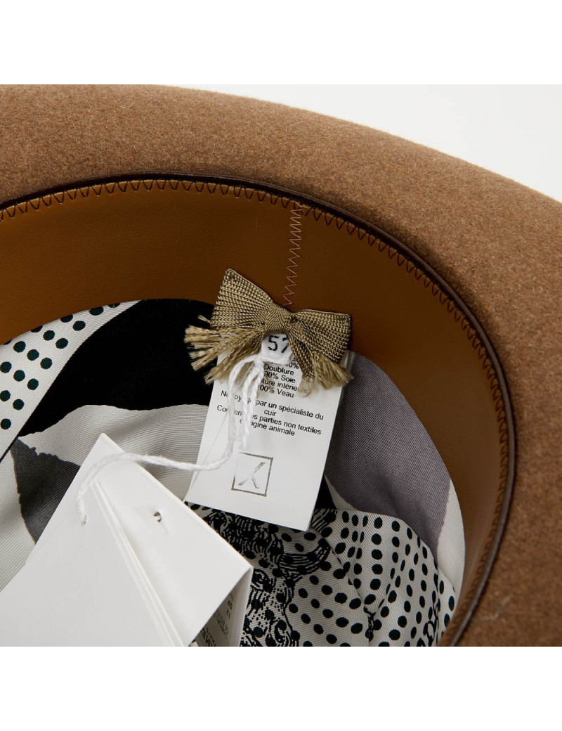 HERMES beige hat Size 57