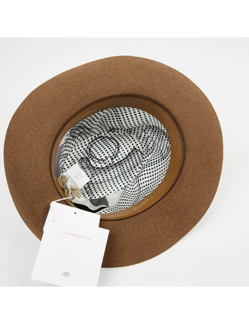 HERMES beige hat Size 57