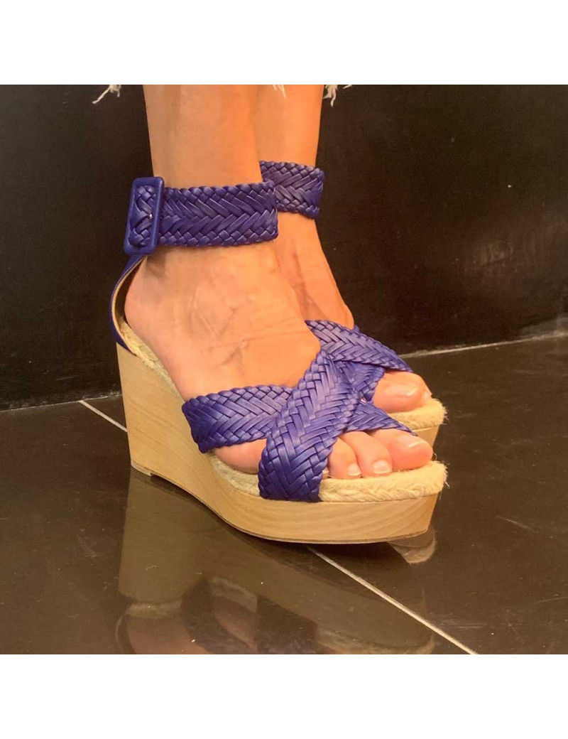 Sandales HERMES T 39 compensées