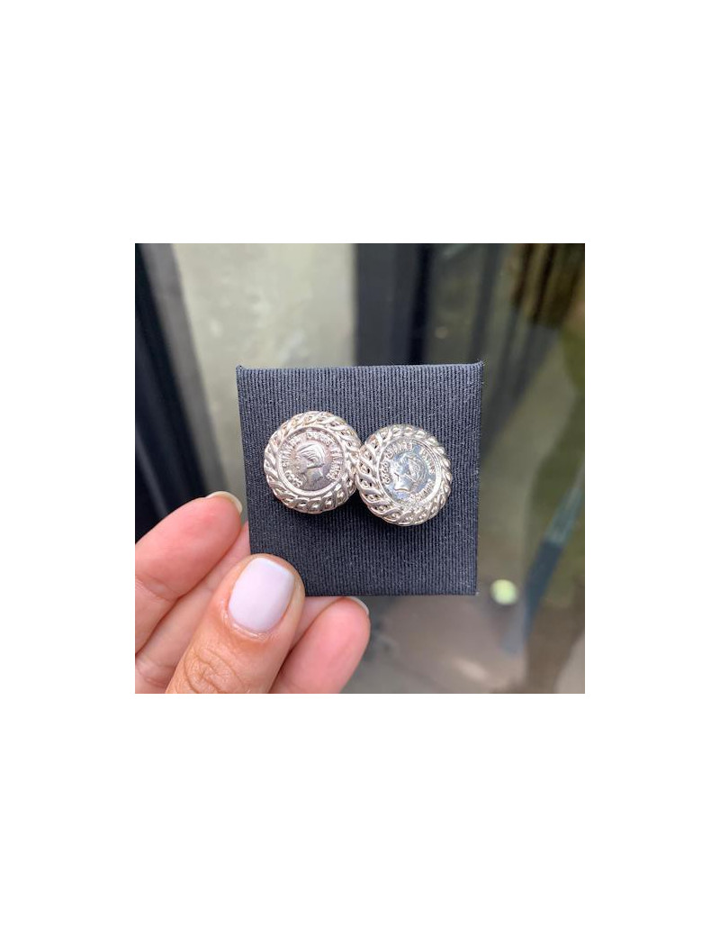 Boucles d'oreille clips CHANEL argent