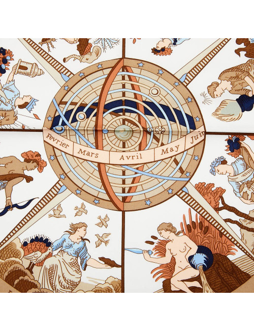 Carré HERMES coton l'Année dans les Etoiles 1999