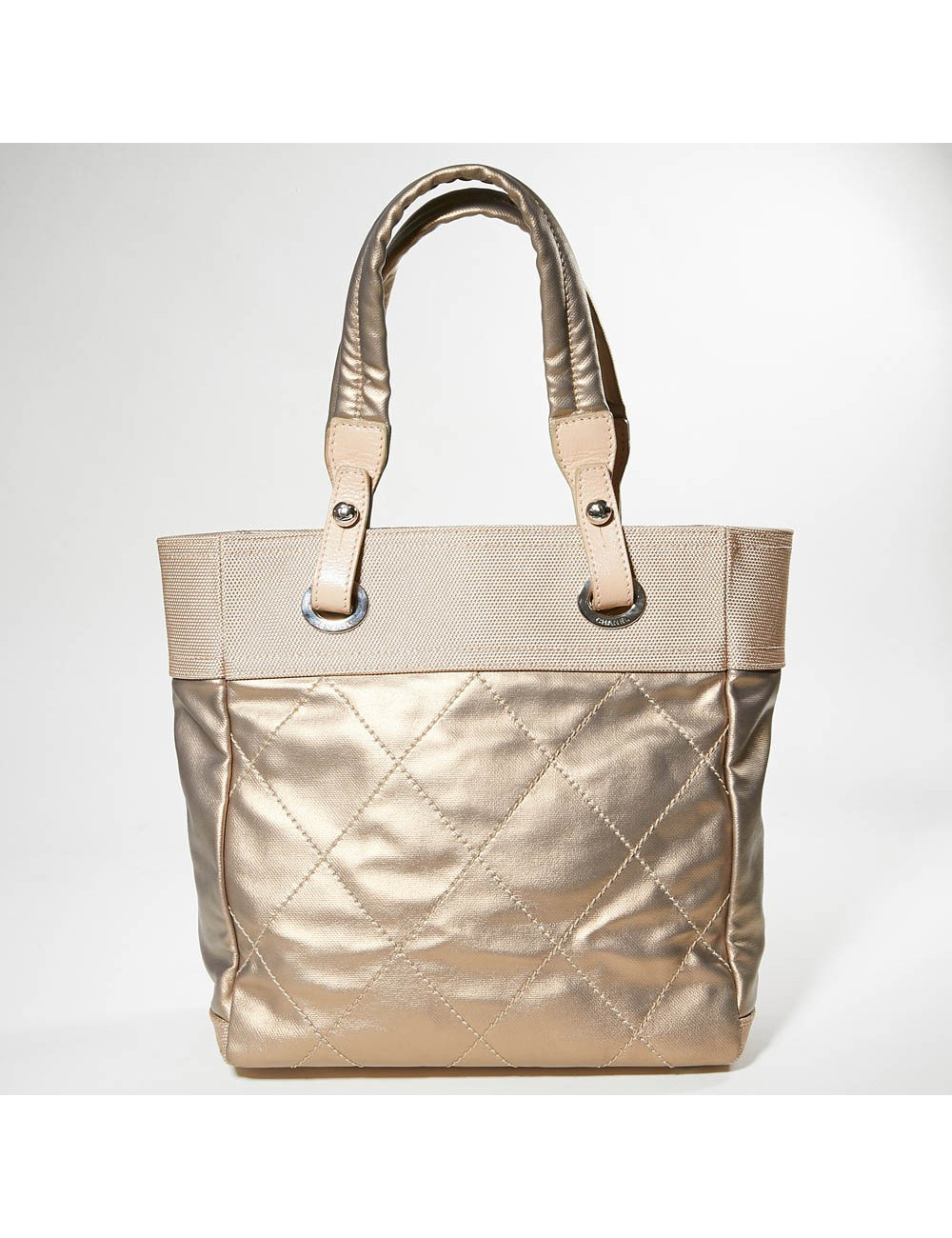 Sac CHANEL toile dorée