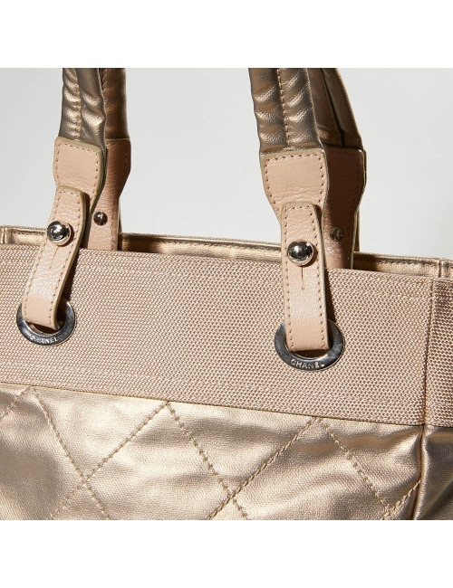 Sac CHANEL toile dorée