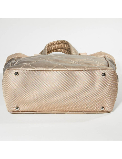 Sac CHANEL toile dorée