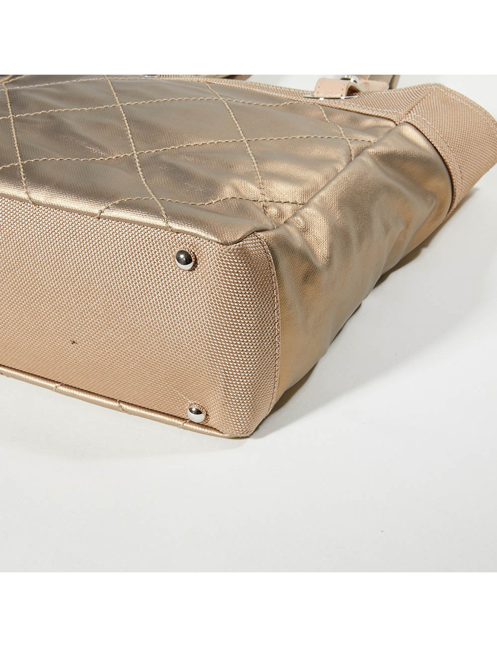 Sac CHANEL toile dorée