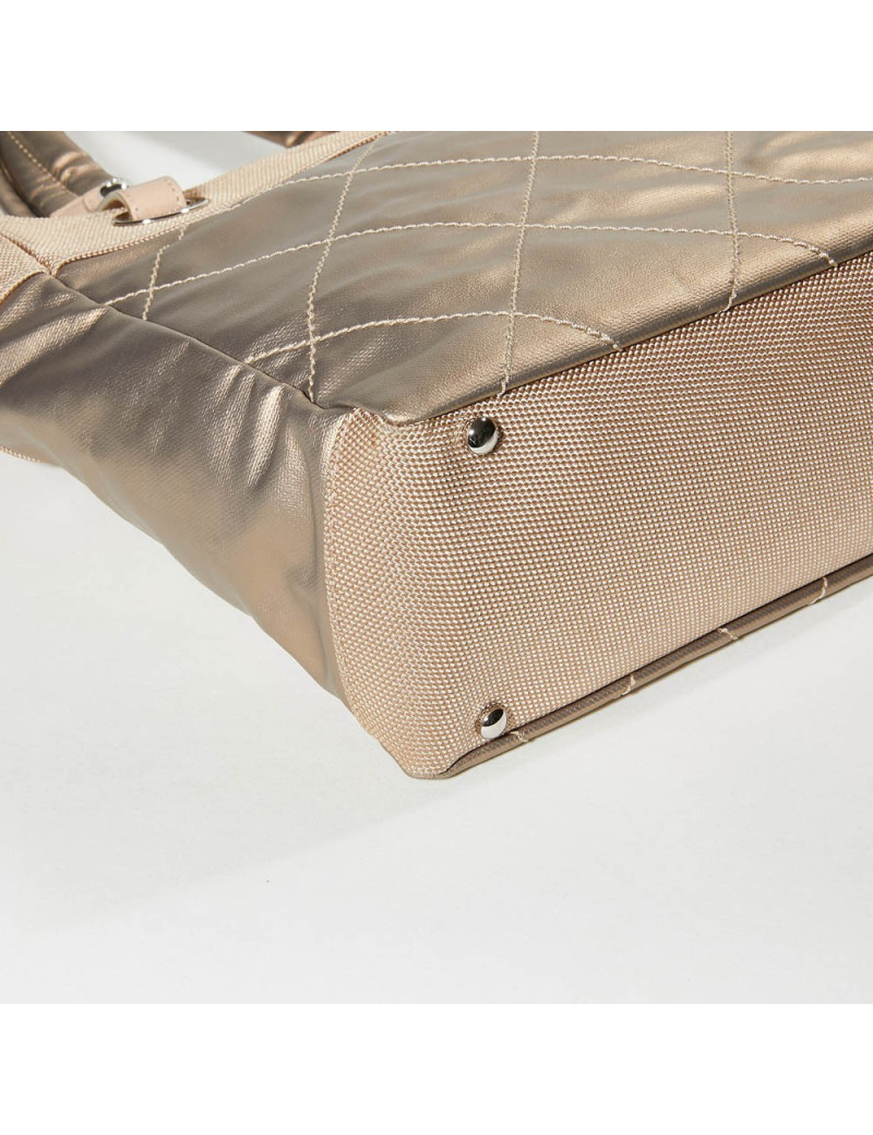 Sac CHANEL toile dorée