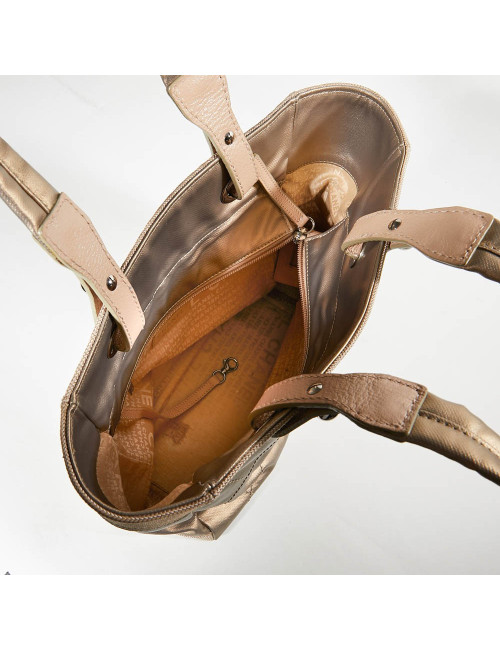 Sac CHANEL toile dorée