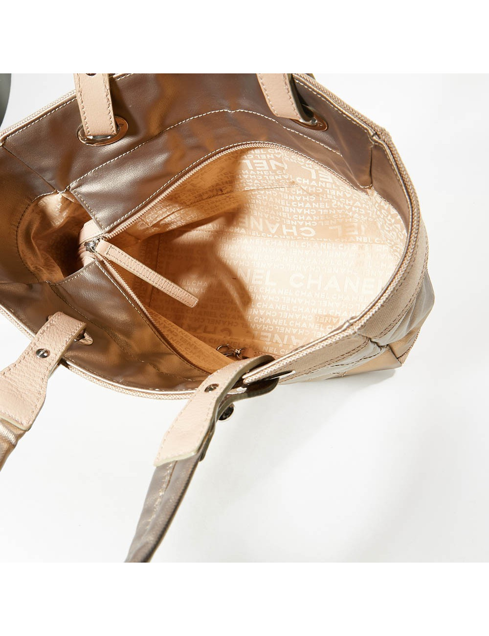 Sac CHANEL toile dorée