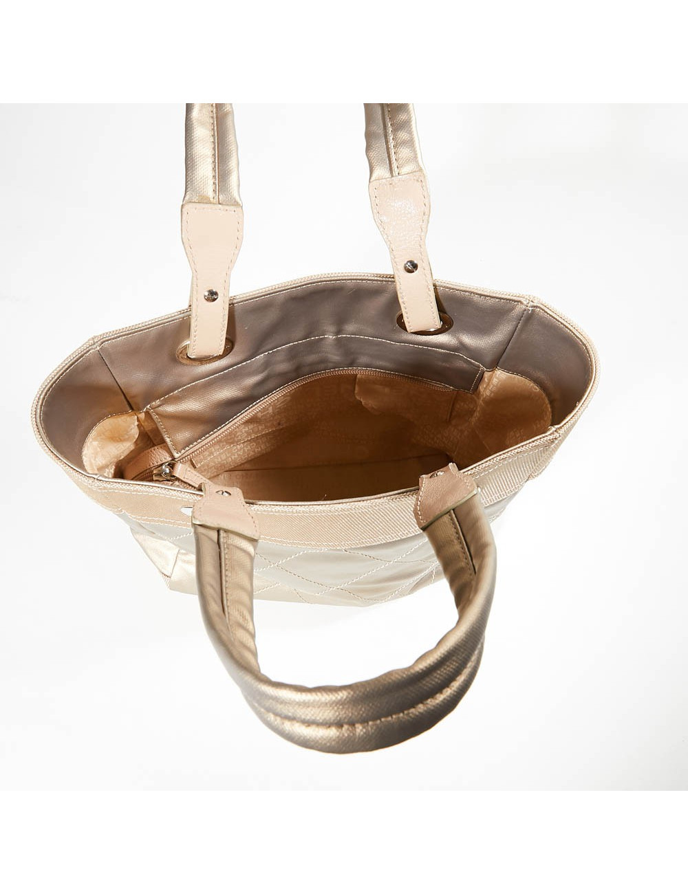 Sac CHANEL toile dorée