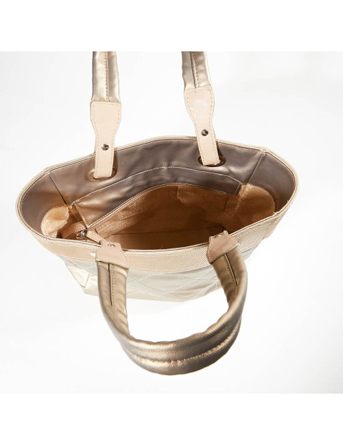 Sac CHANEL toile dorée