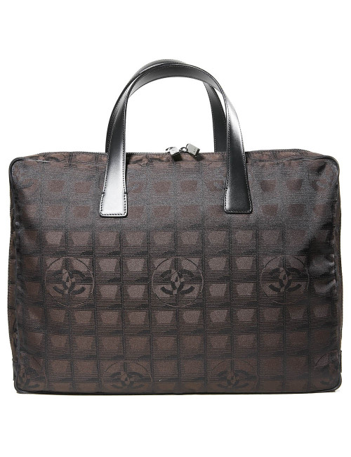 Cartable toile monogramme marron