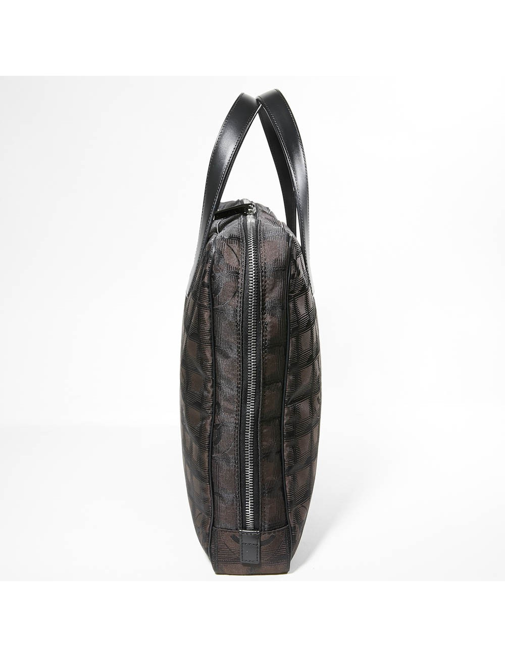 Cartable toile monogramme marron