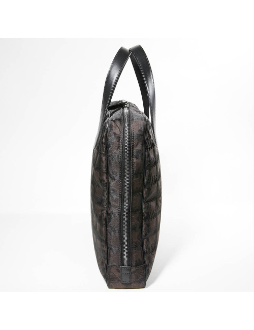 Cartable toile monogramme marron