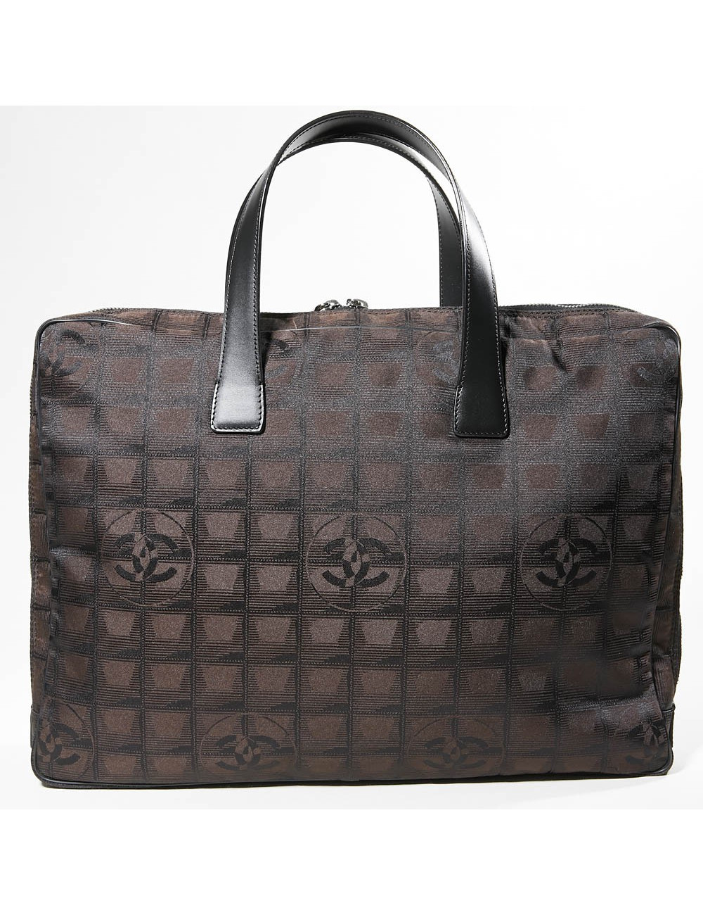 Cartable toile monogramme marron