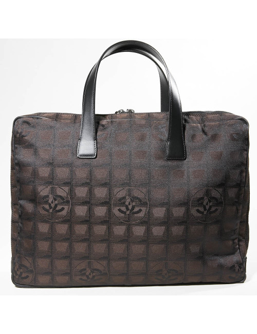 Cartable toile monogramme marron