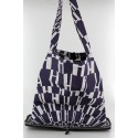 Bag HERMES 'Silky Pop' purple and white silk
