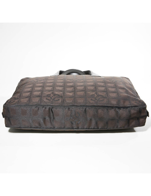 Cartable toile monogramme marron