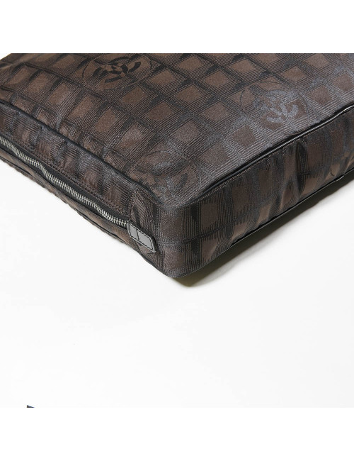 Cartable toile monogramme marron