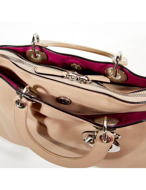 Sac DIOR cuir d'agneau beige