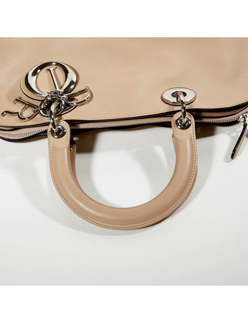 Sac DIOR cuir d'agneau beige