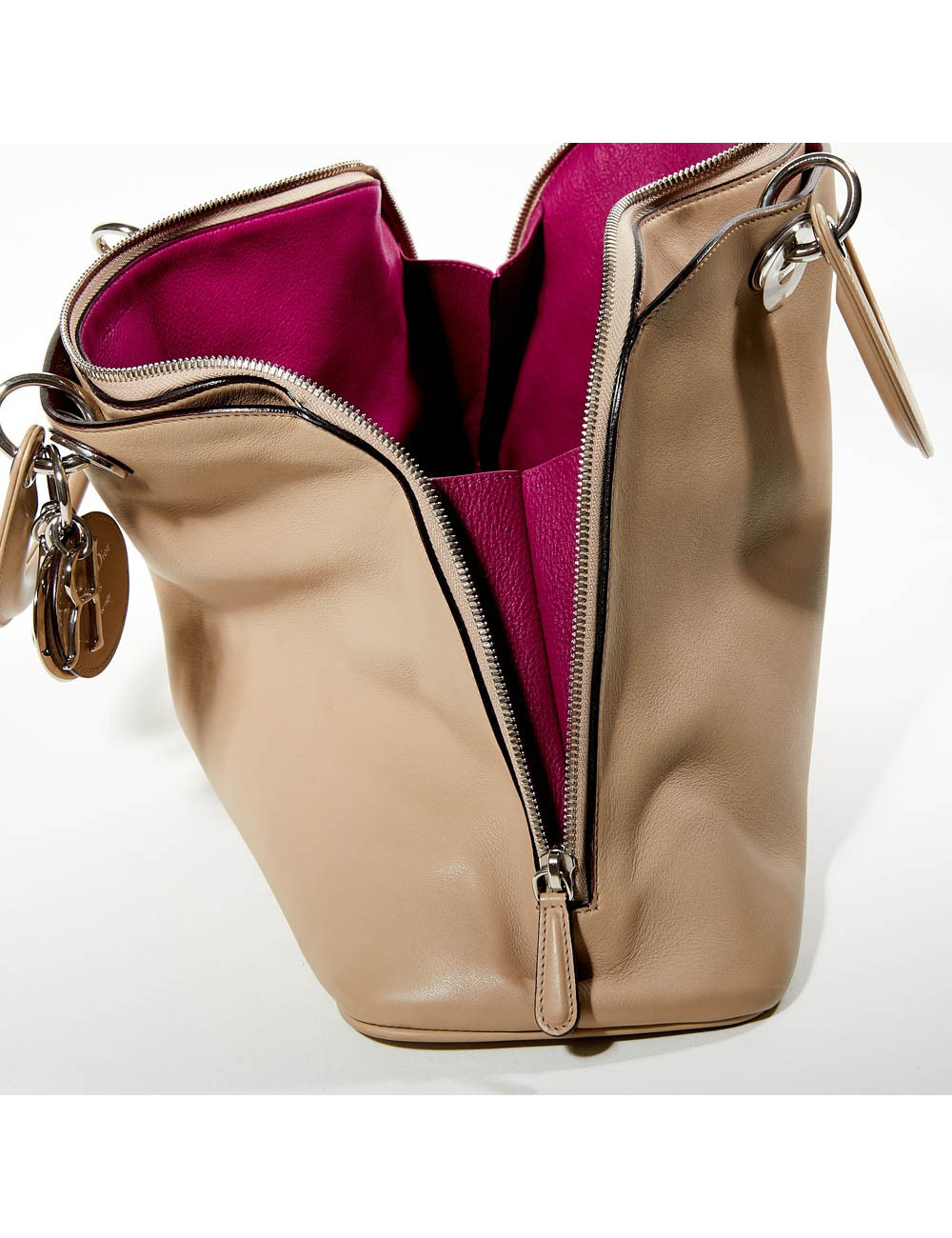 Sac DIOR cuir d'agneau beige