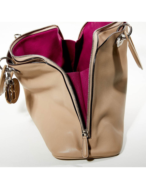 Sac DIOR cuir d'agneau beige