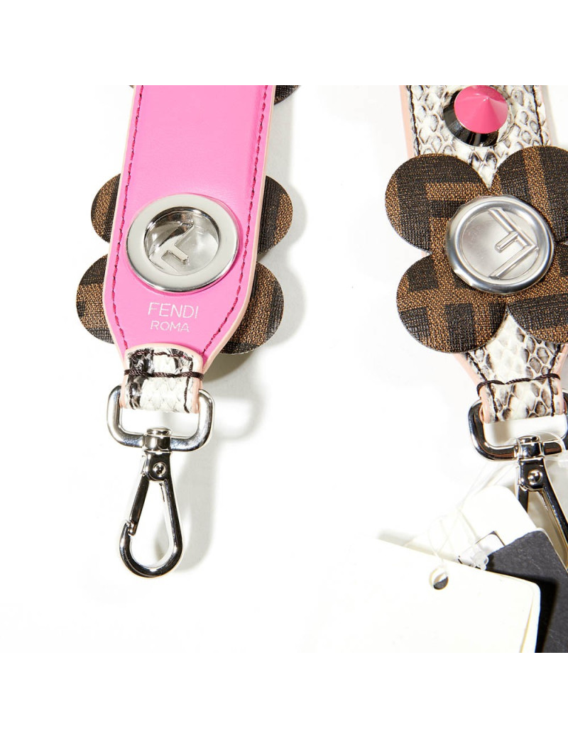 Bandoulière FENDI python multicolore