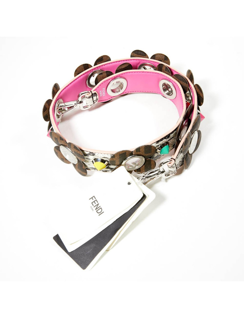 Bandoulière FENDI python multicolore