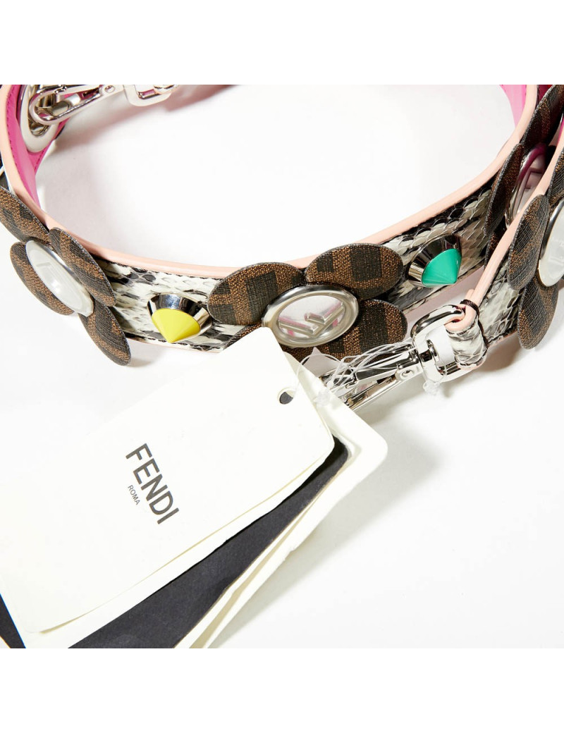 Bandoulière FENDI python multicolore