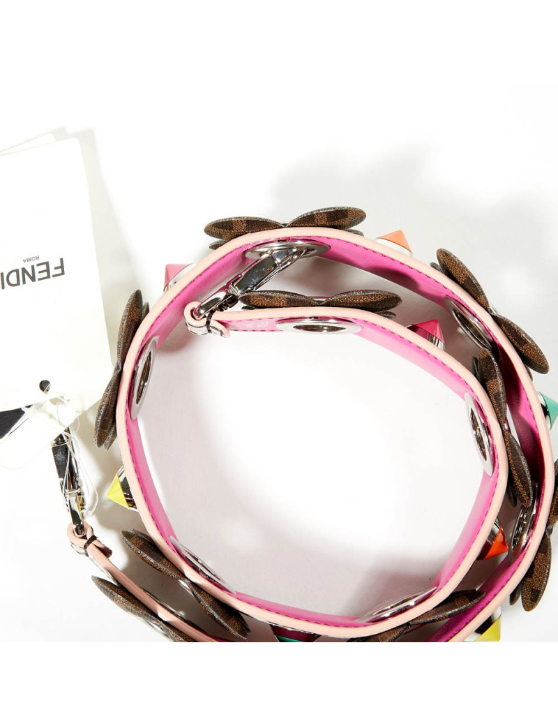 Bandoulière FENDI python multicolore