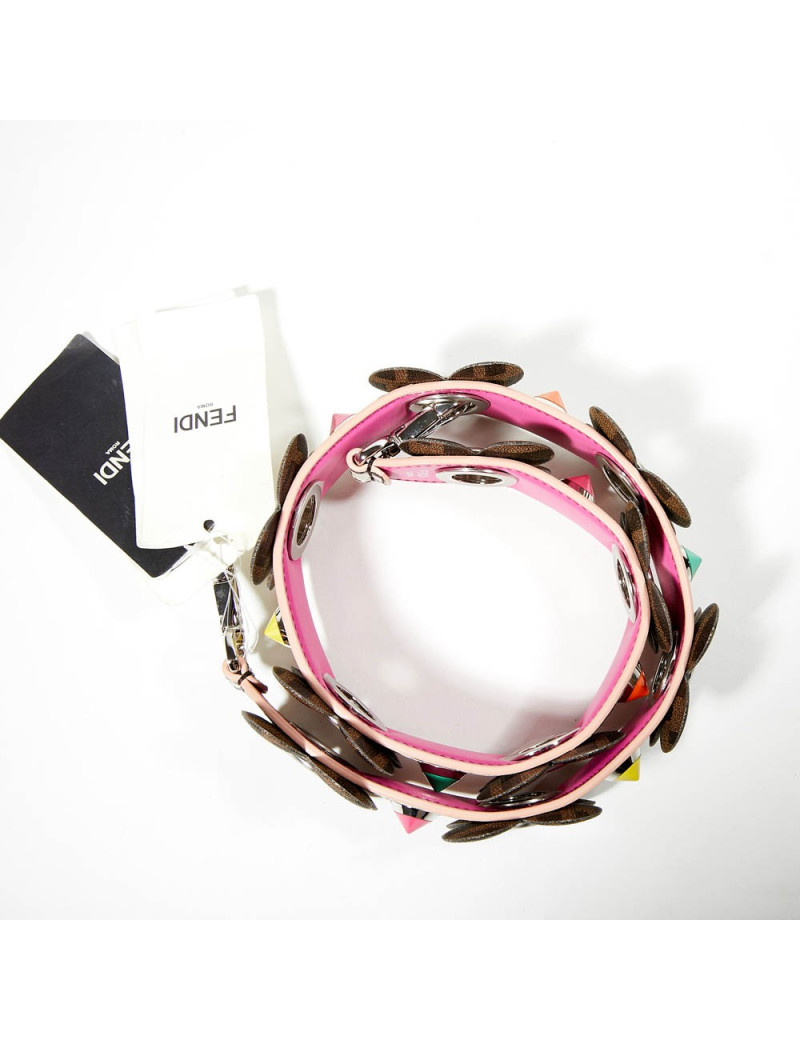 Bandoulière FENDI python multicolore