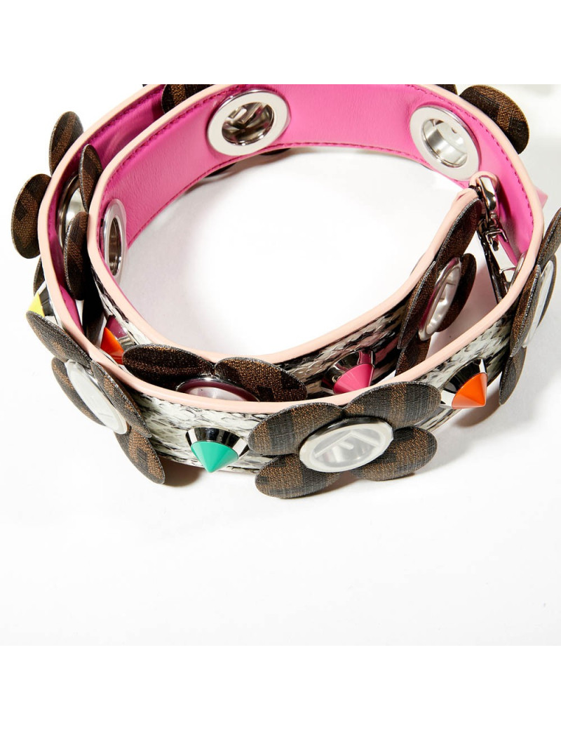 Bandoulière FENDI python multicolore