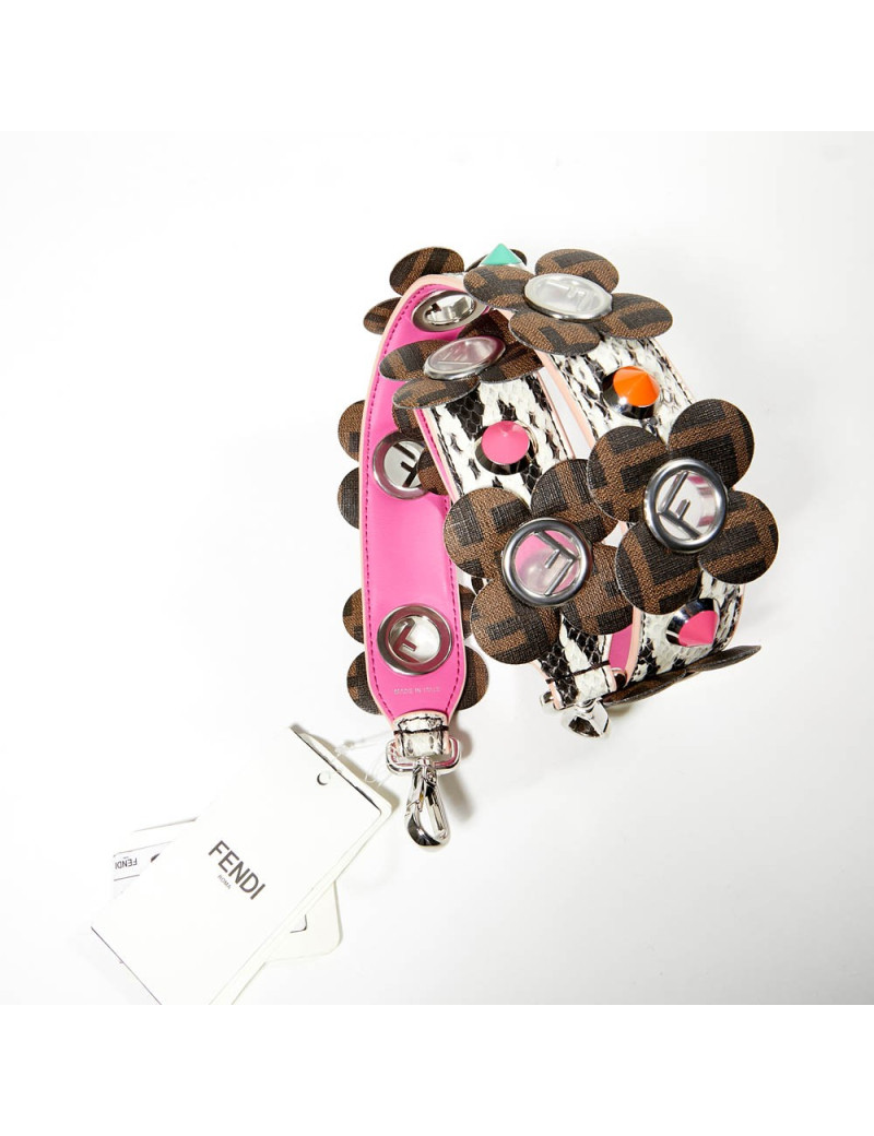 Bandoulière FENDI python multicolore