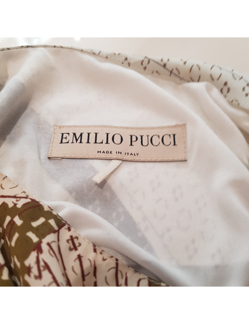 Robe EMILIO PUCCI T 40 FR en soie à motifs vert