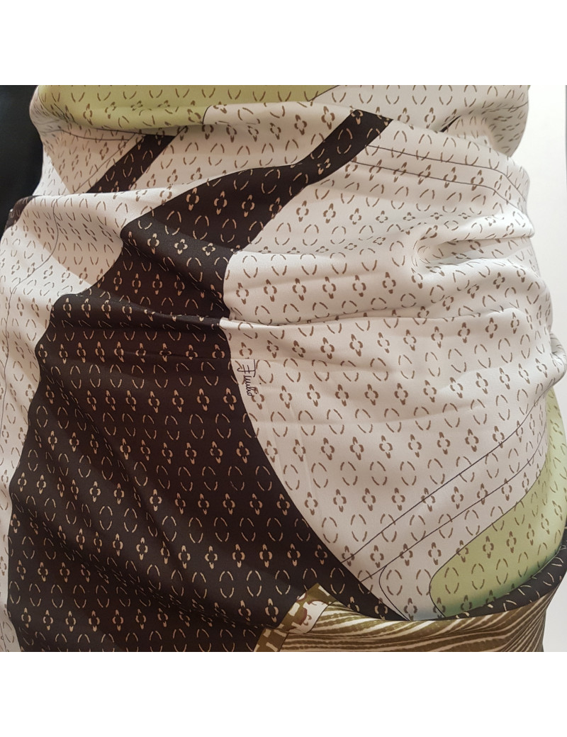 Robe EMILIO PUCCI T 40 FR en soie à motifs vert