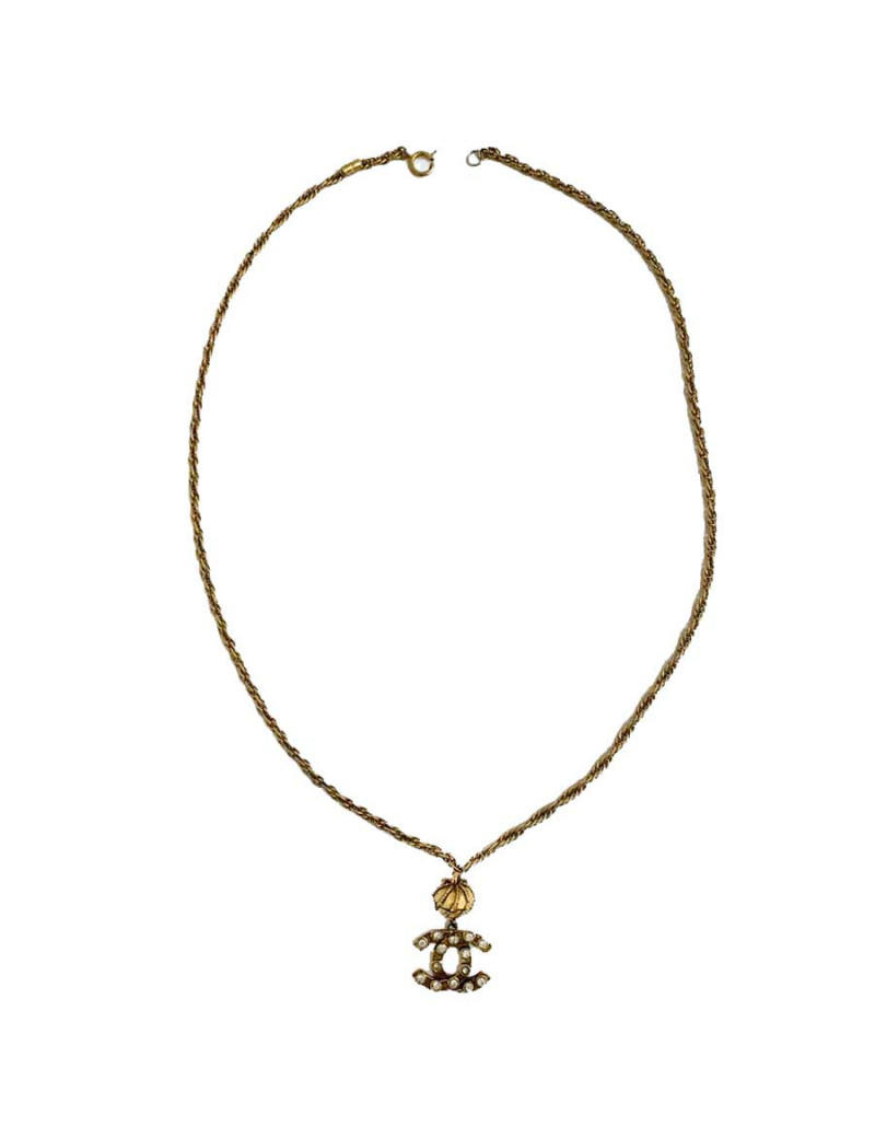 Sautoir CHANEL CC strass