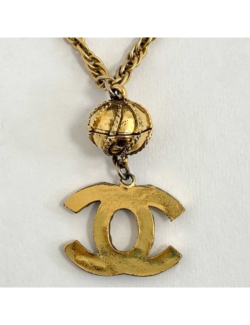 Sautoir CHANEL CC strass